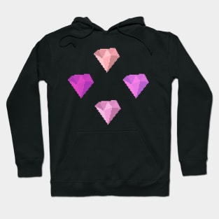 Pink Gems Pixel Art Hoodie